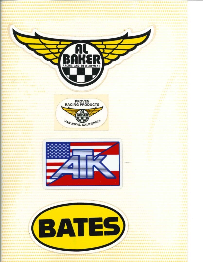 Bates sticker on the display of the website
