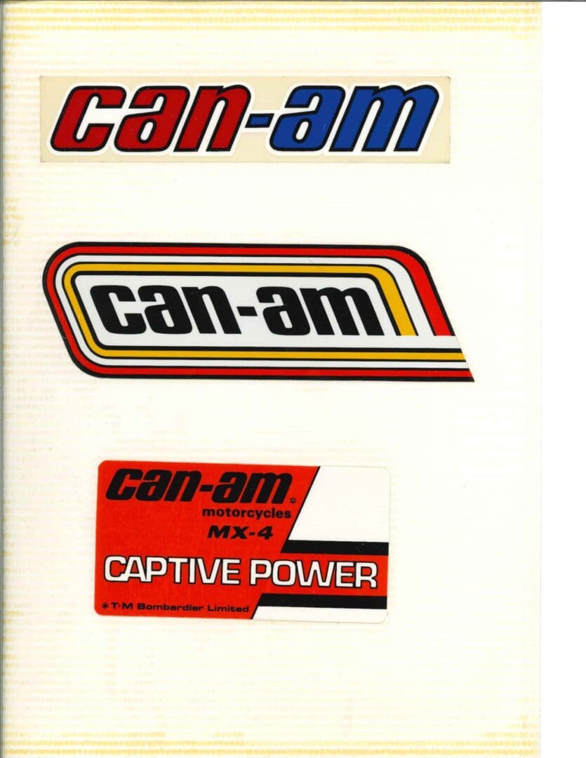 Can - am logos on a white background.