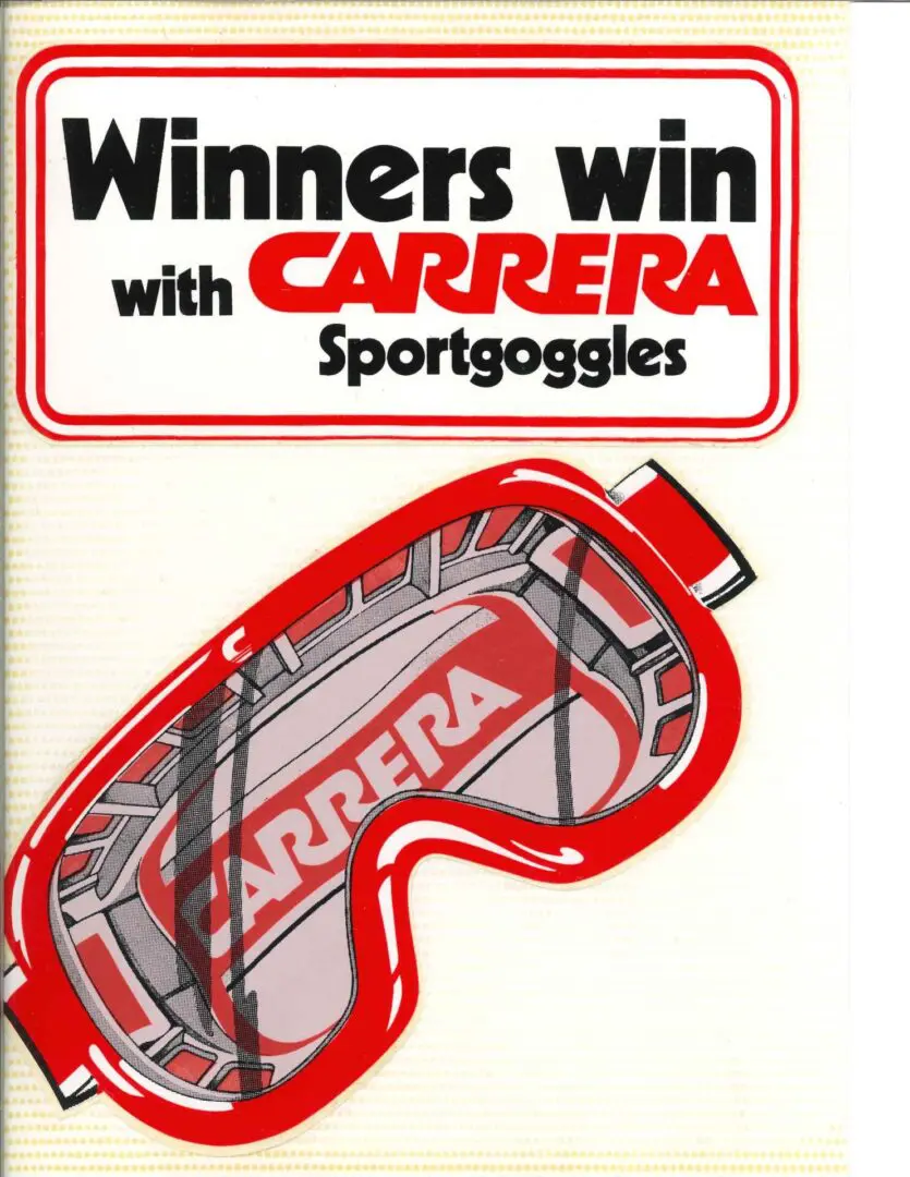 Winners win carrera with sportsgoggles.