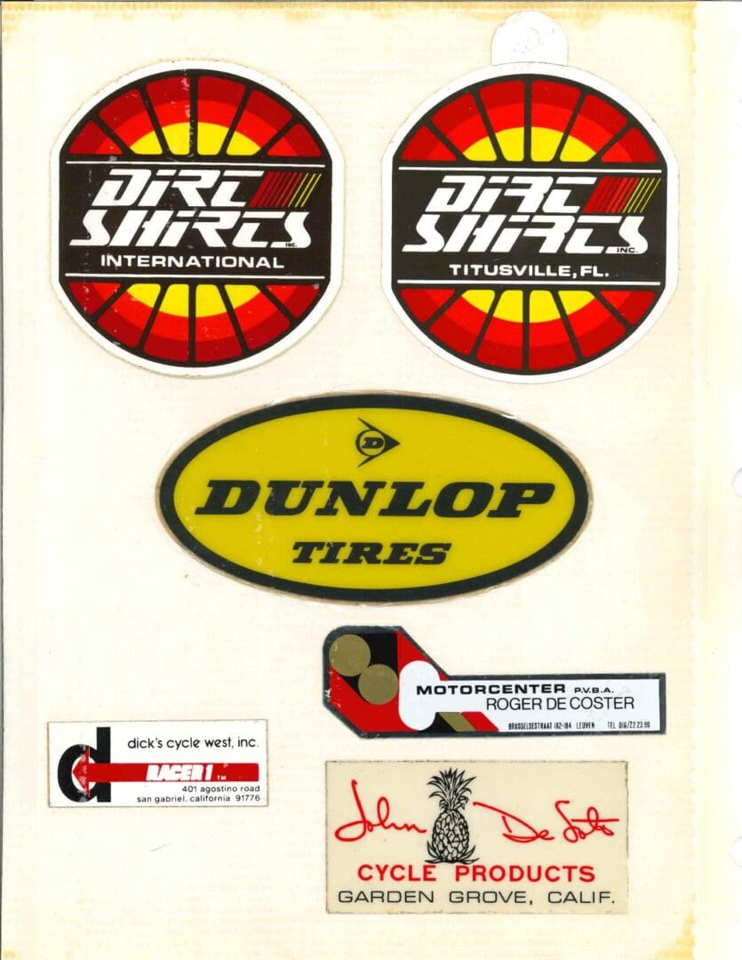 Dunlop tyres sticker set.