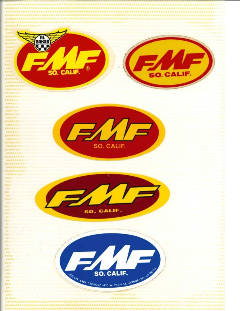 Fmf logo sticker set.
