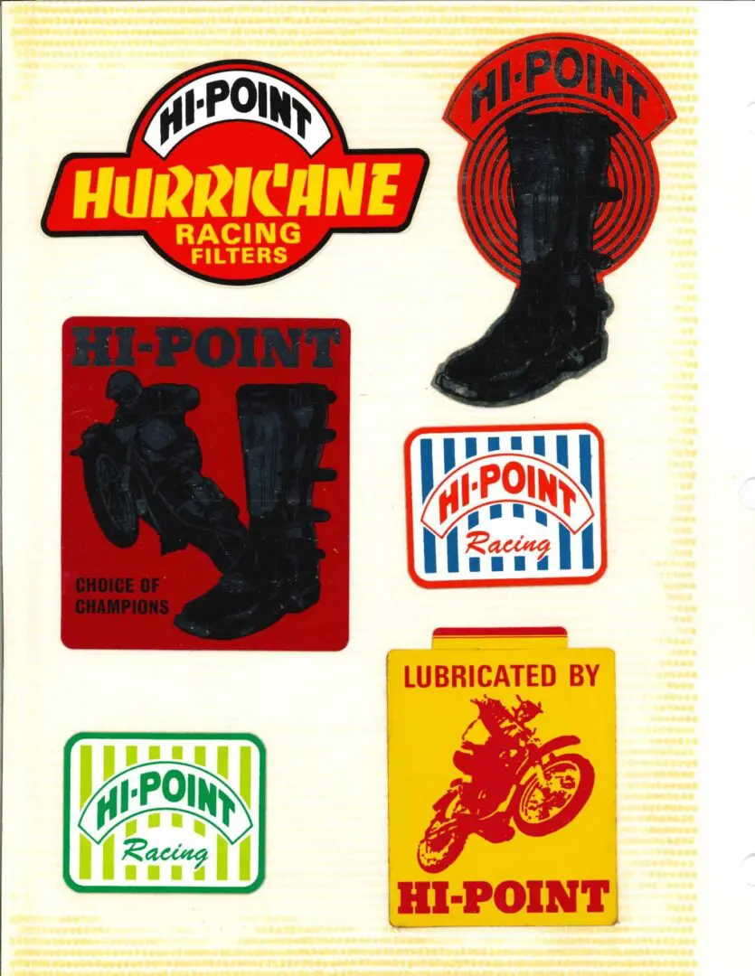 Hp point hurricane stickers.