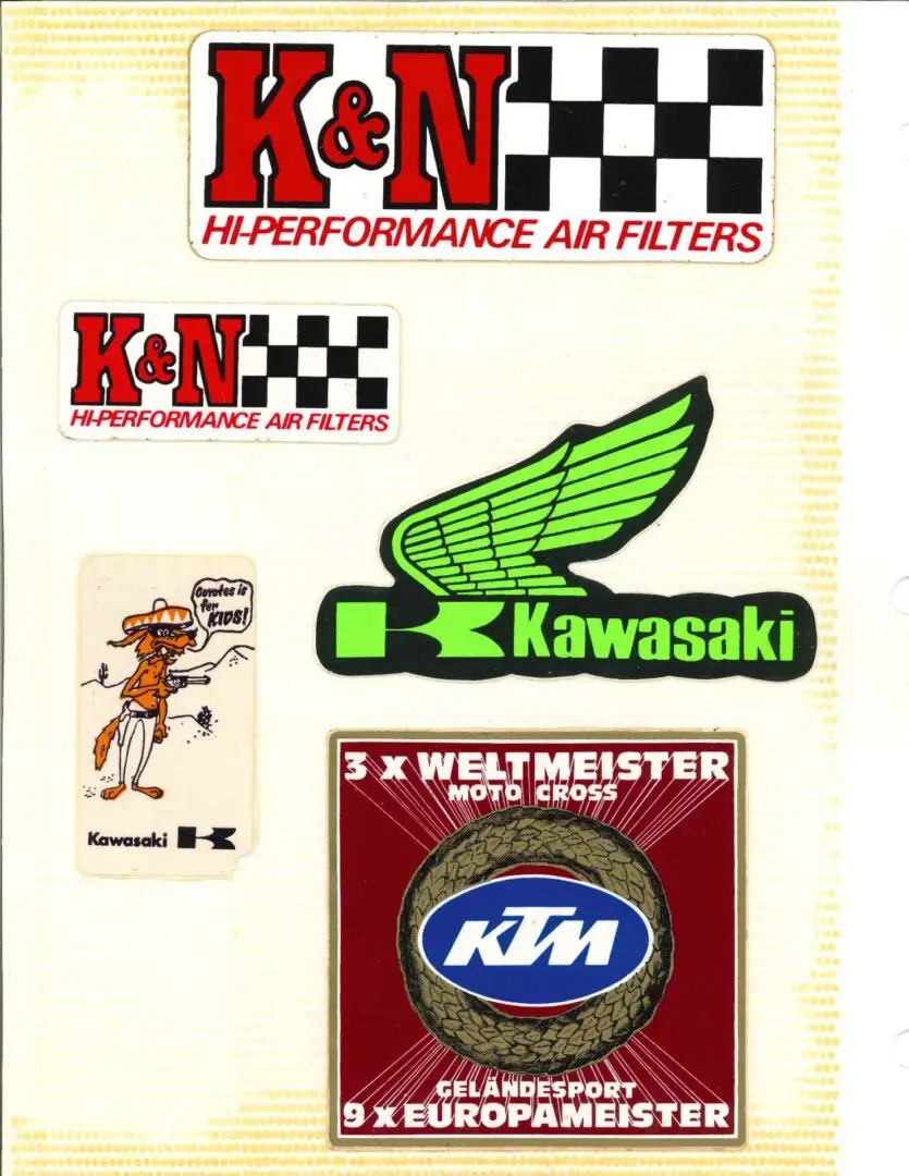 K & n performance air filters sticker set.