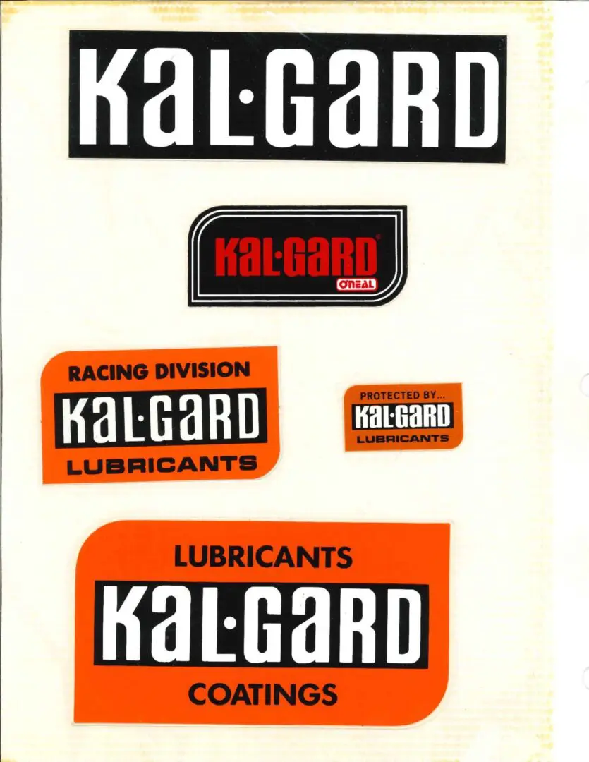 Kal-gard lubricants coatings decals.