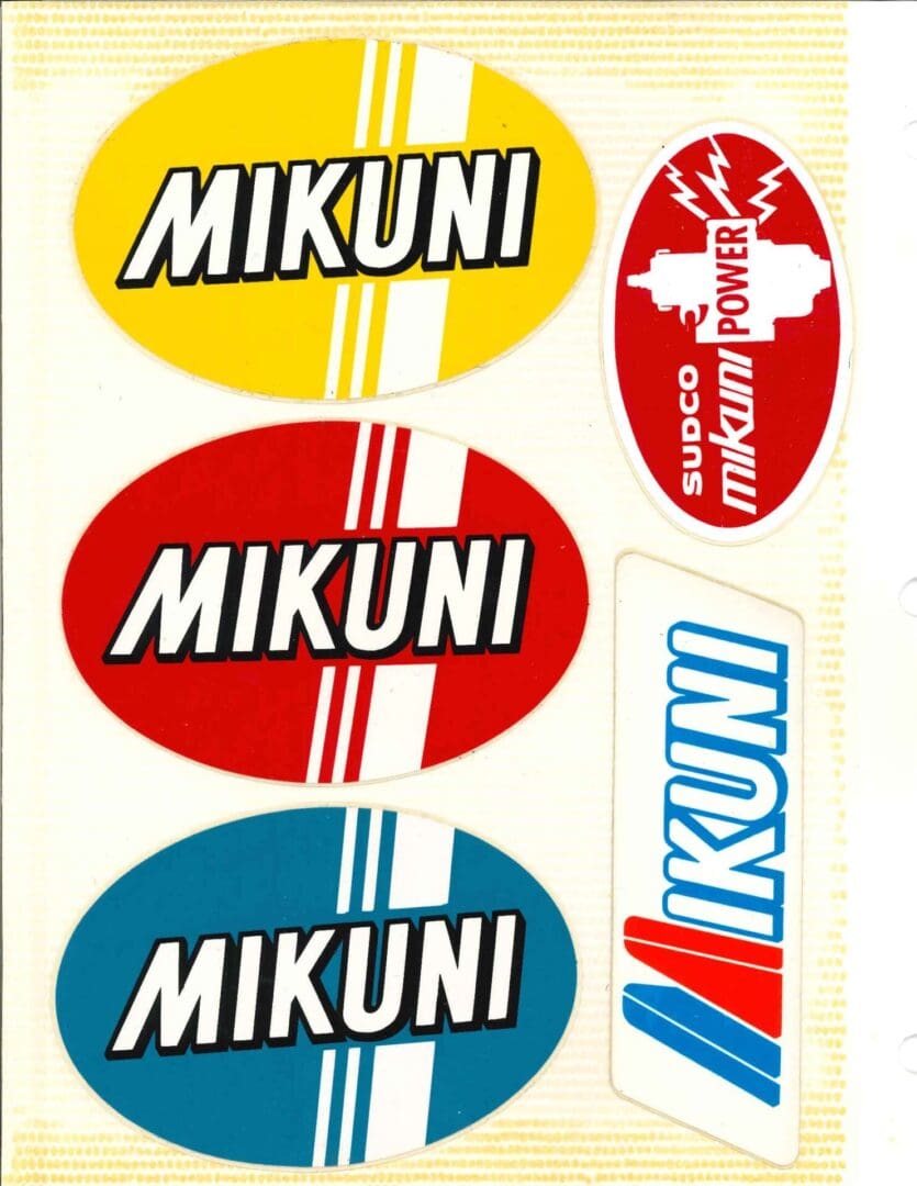 Mikuni oval stickers - set of 4.