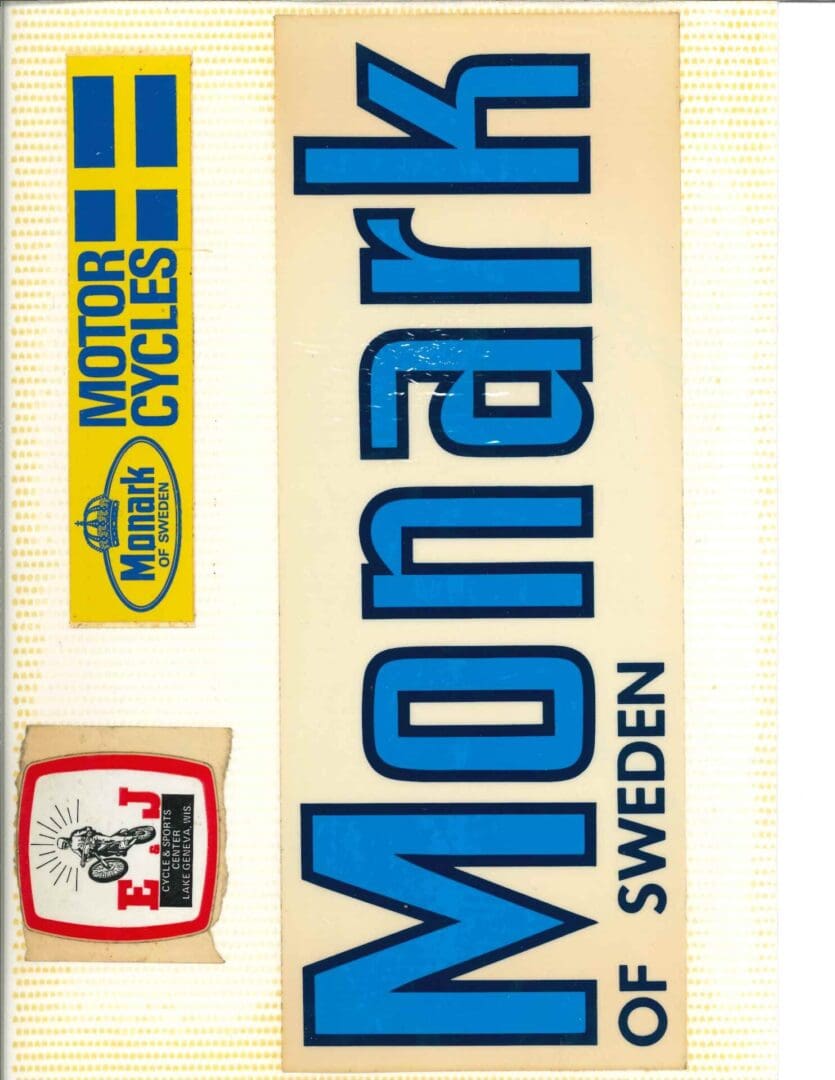 Monark bicycles of sweden sticker.