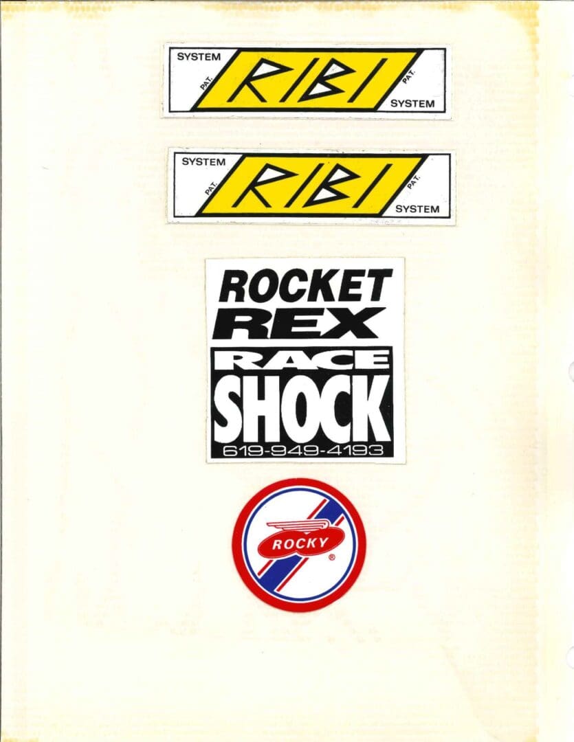 Rocket rex shock decals.