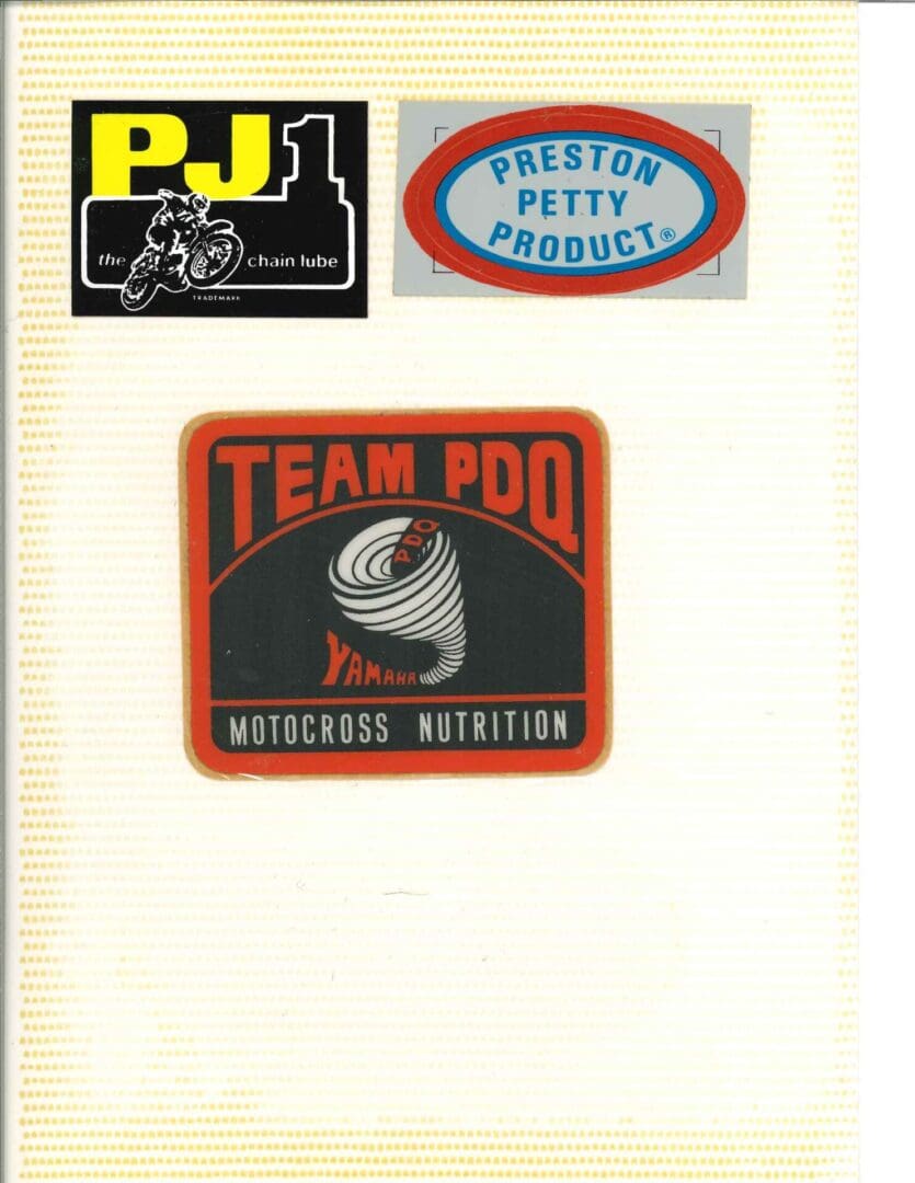 Team pdo motocross nutrition sticker.