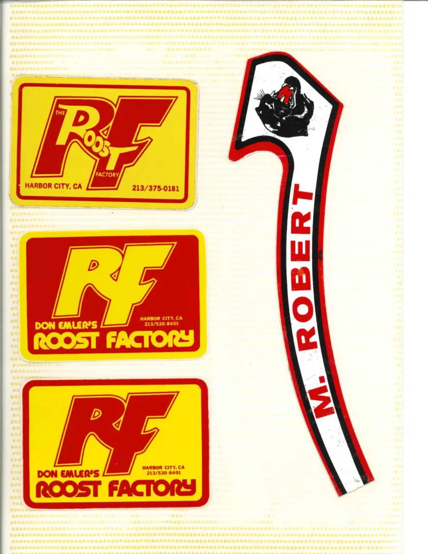 A set of stickers with the word robert on them.