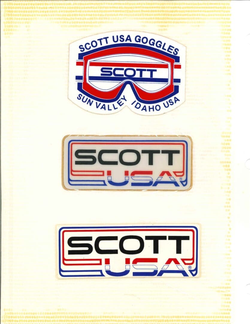 Scott usa logo sticker set.