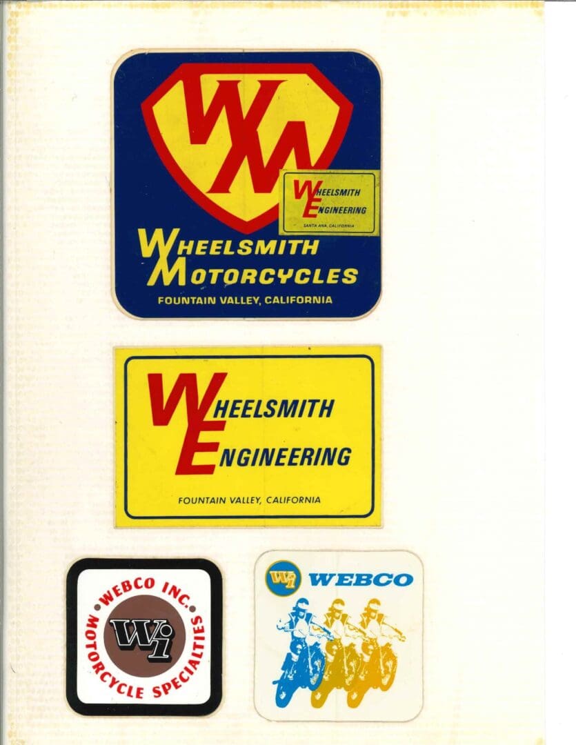 Wheel smith motorcycles logos.