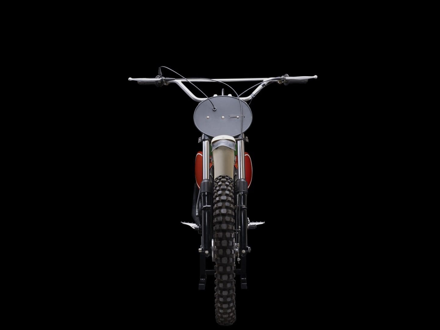 An image of a dirt bike on a black background.