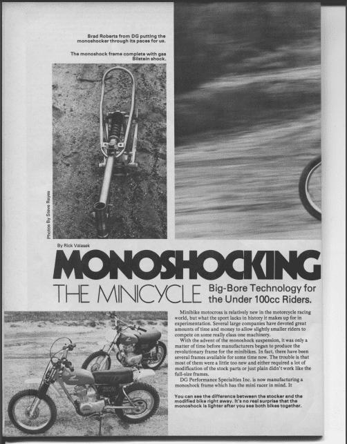 A Vintage Advertisement for Monoshocking the Minicycle