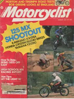 The "Motocyclist Magazine" cover featuring the Jones MX Collection 125 Shootouts.