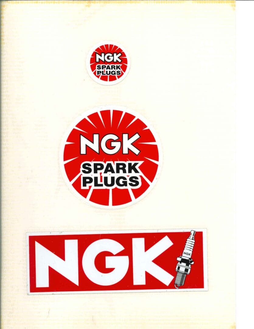 Nk spark plugs sticker set.