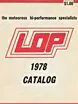 The Vintage MX Books 1970 catalog showcases a wide range of lop products along with an assortment of aftermarket catalogs.