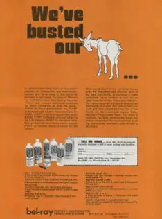 Belroy - we've busted ours - Vintage Interviews and Articles ad.