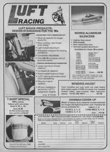This black and white advertisement showcases vintage interviews and articles for lift racing.