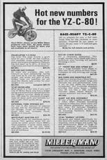 A vintage newspaper ad featuring the Miller Z-80, highlighting interviews and articles.