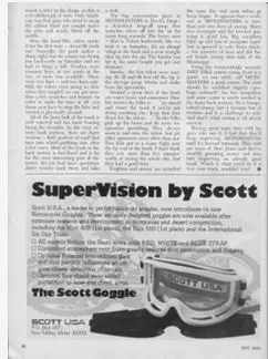 Vintage Interviews and Articles featuring Scott Goggles with the supervision of Scott.
